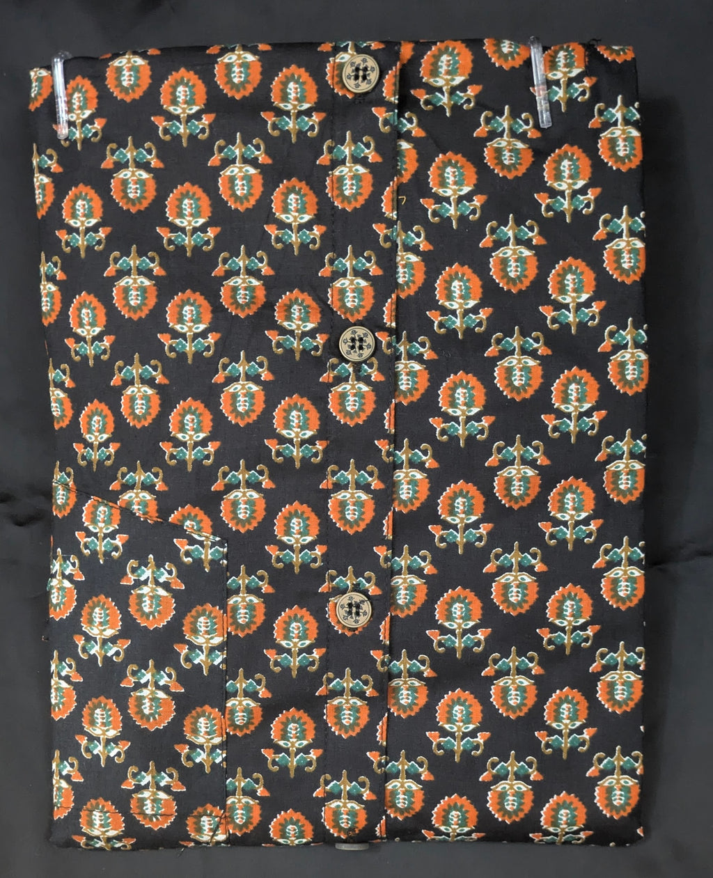 Charcol Rust Floral Shirt