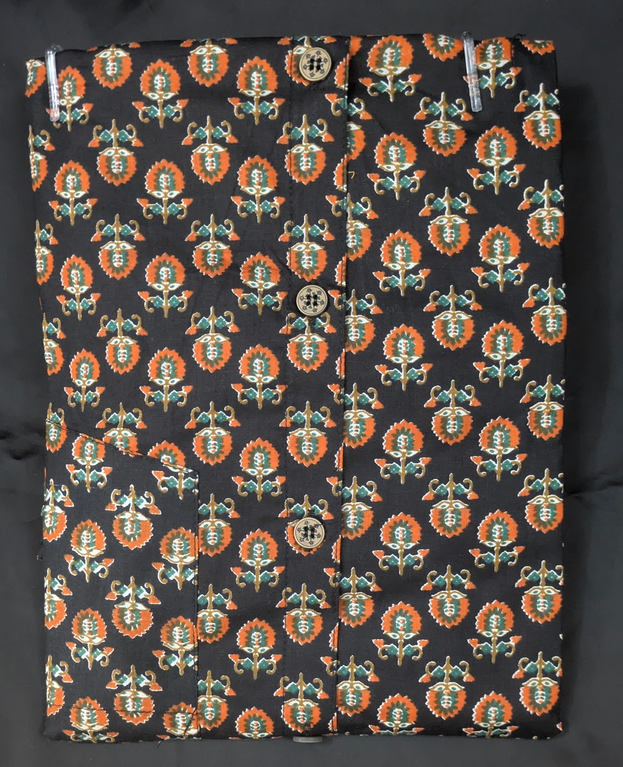 Charcol Rust Floral Shirt