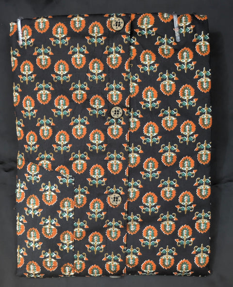 Charcol Rust Floral Shirt