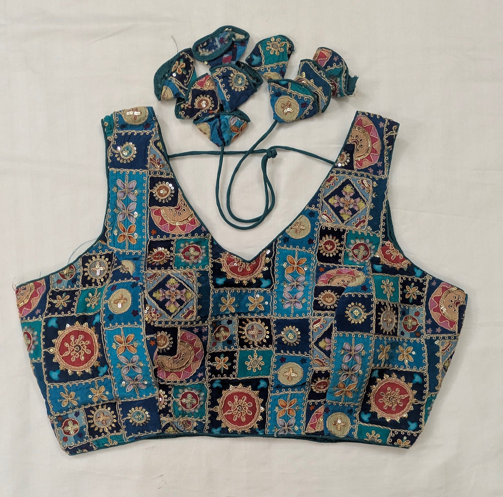 Multi-colour Sleeveless Blouse