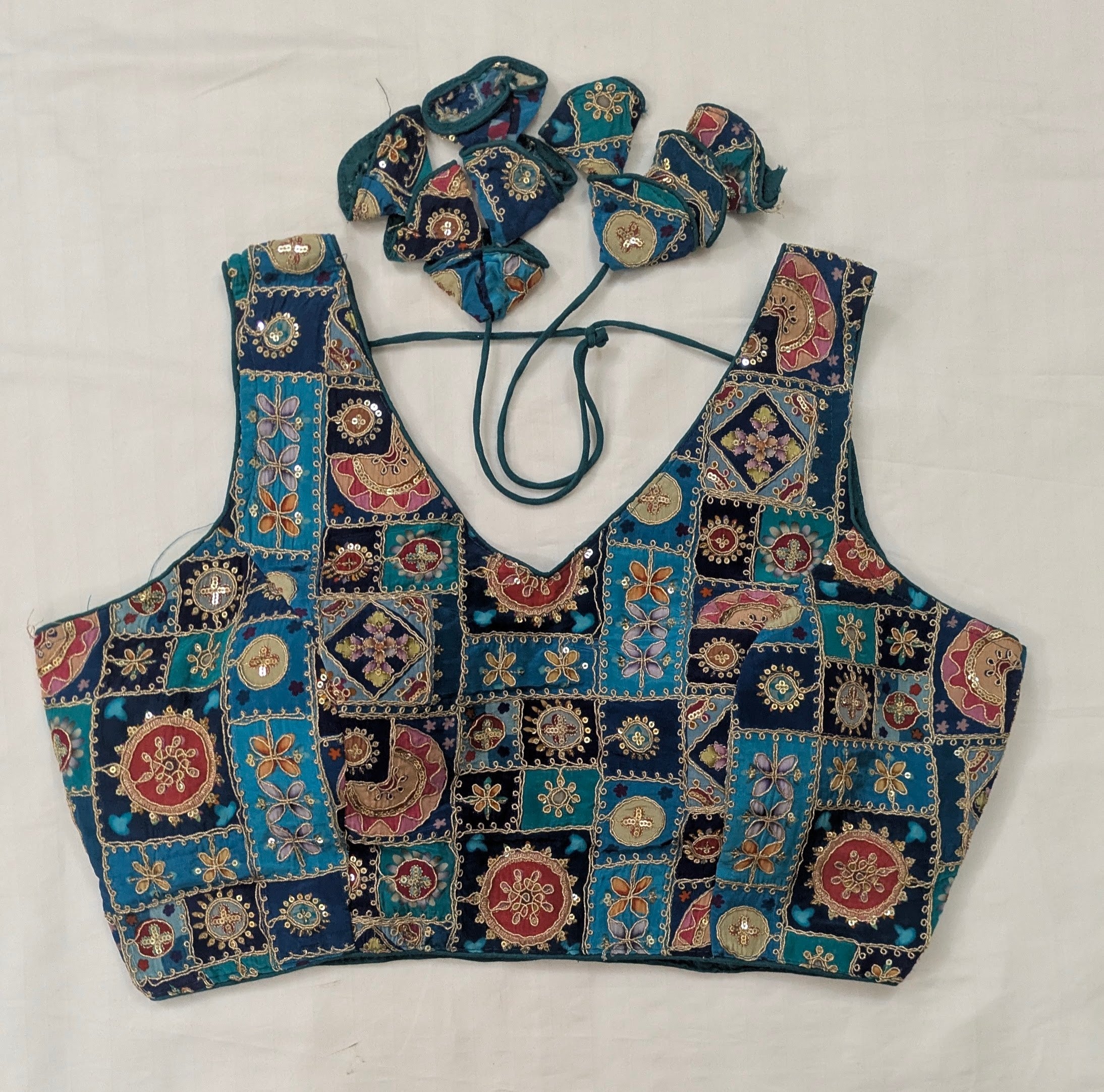 Multi-colour Sleeveless Blouse