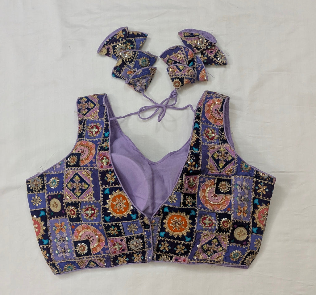 Multi-colour Sleeveless Blouse