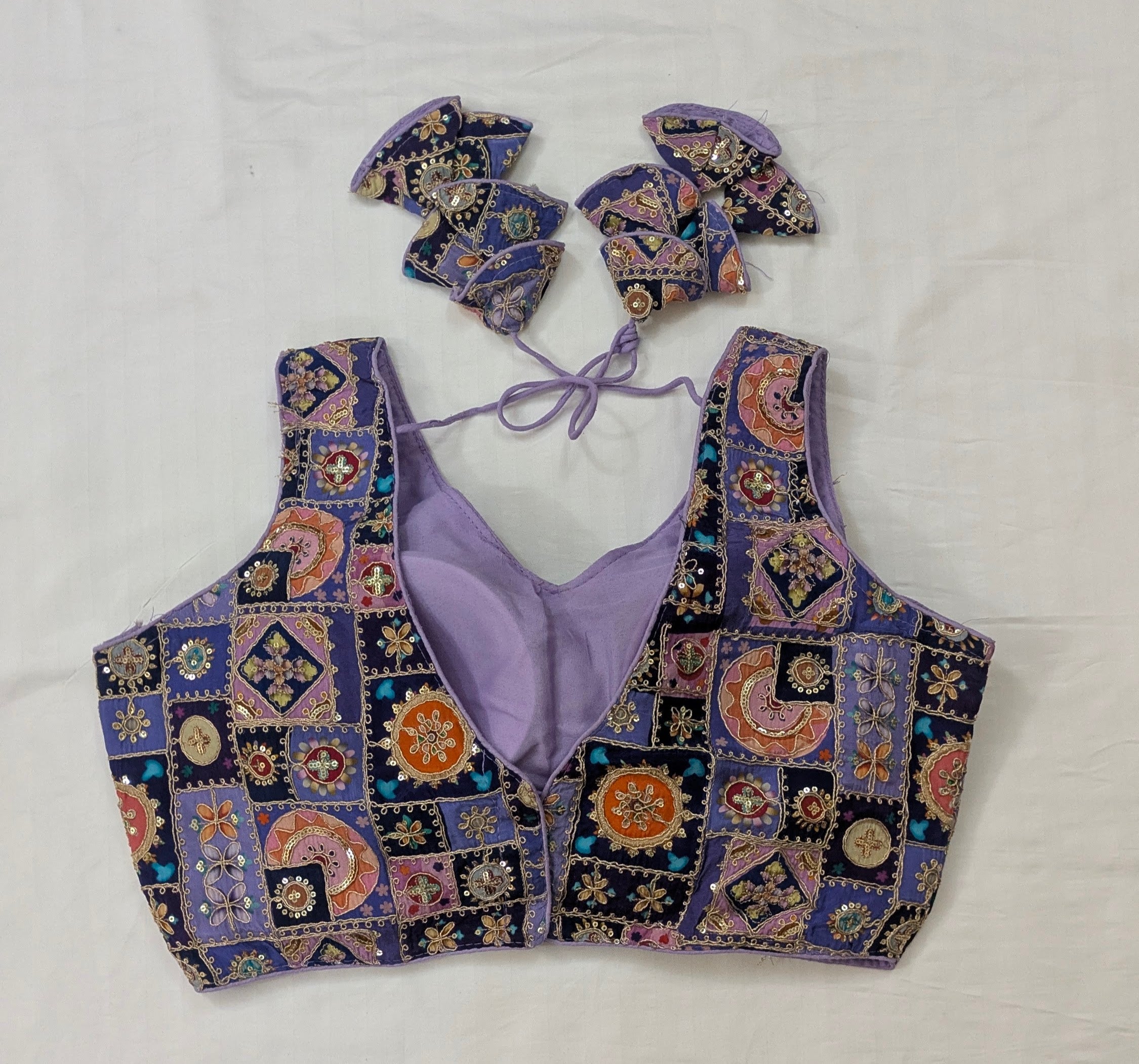 Multi-colour Sleeveless Blouse