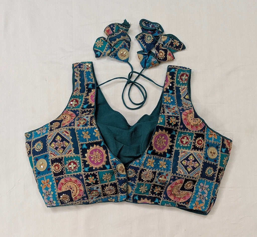 Multi-colour Sleeveless Blouse