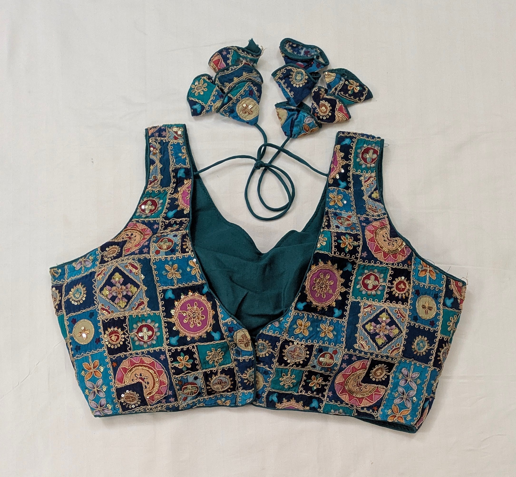 Multi-colour Sleeveless Blouse