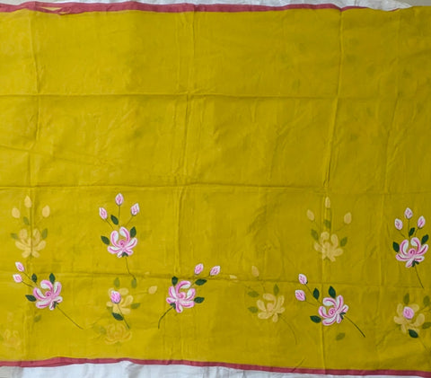 Sonali Floral Hand Painted Saree