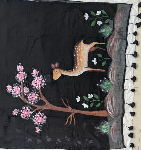 Nishi pushpa Hand Painted Saree
