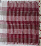 Linen Cotton Checks Saree