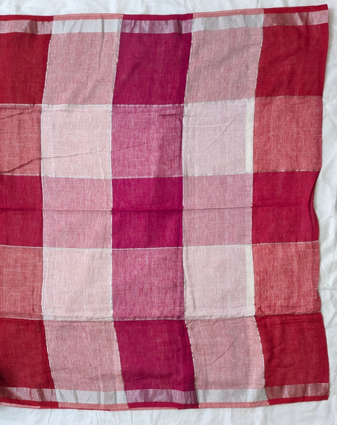 Lal Linen Cotton Saree