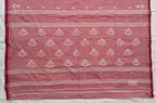 Jamdani Cotton Red and White Saree