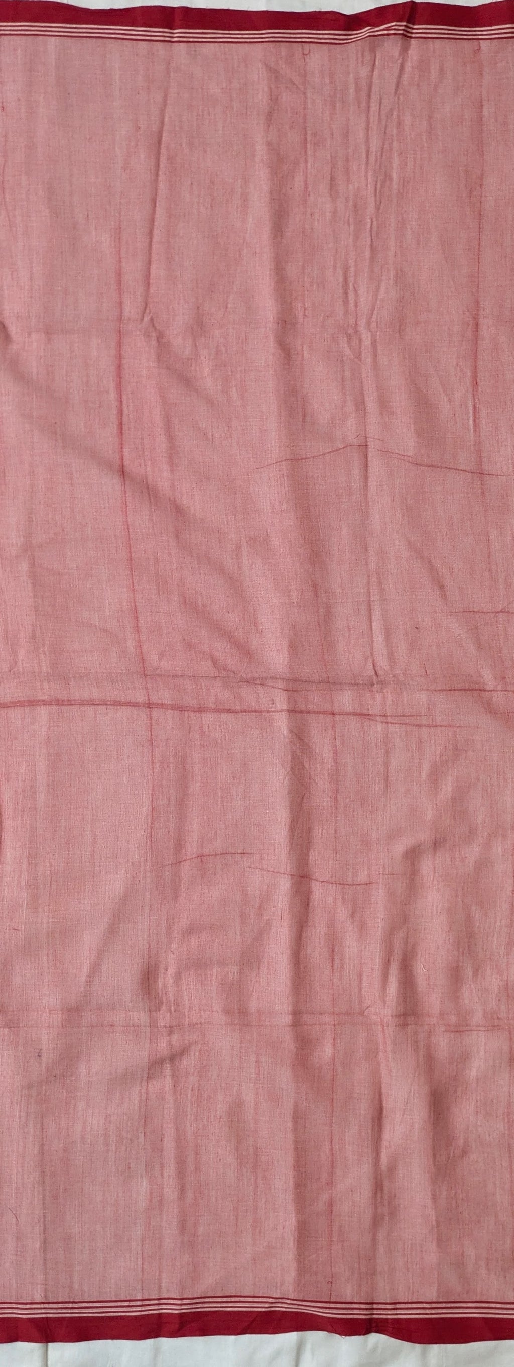 Jamdani Cotton Red and White Saree