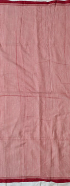 Jamdani Cotton Red and White Saree