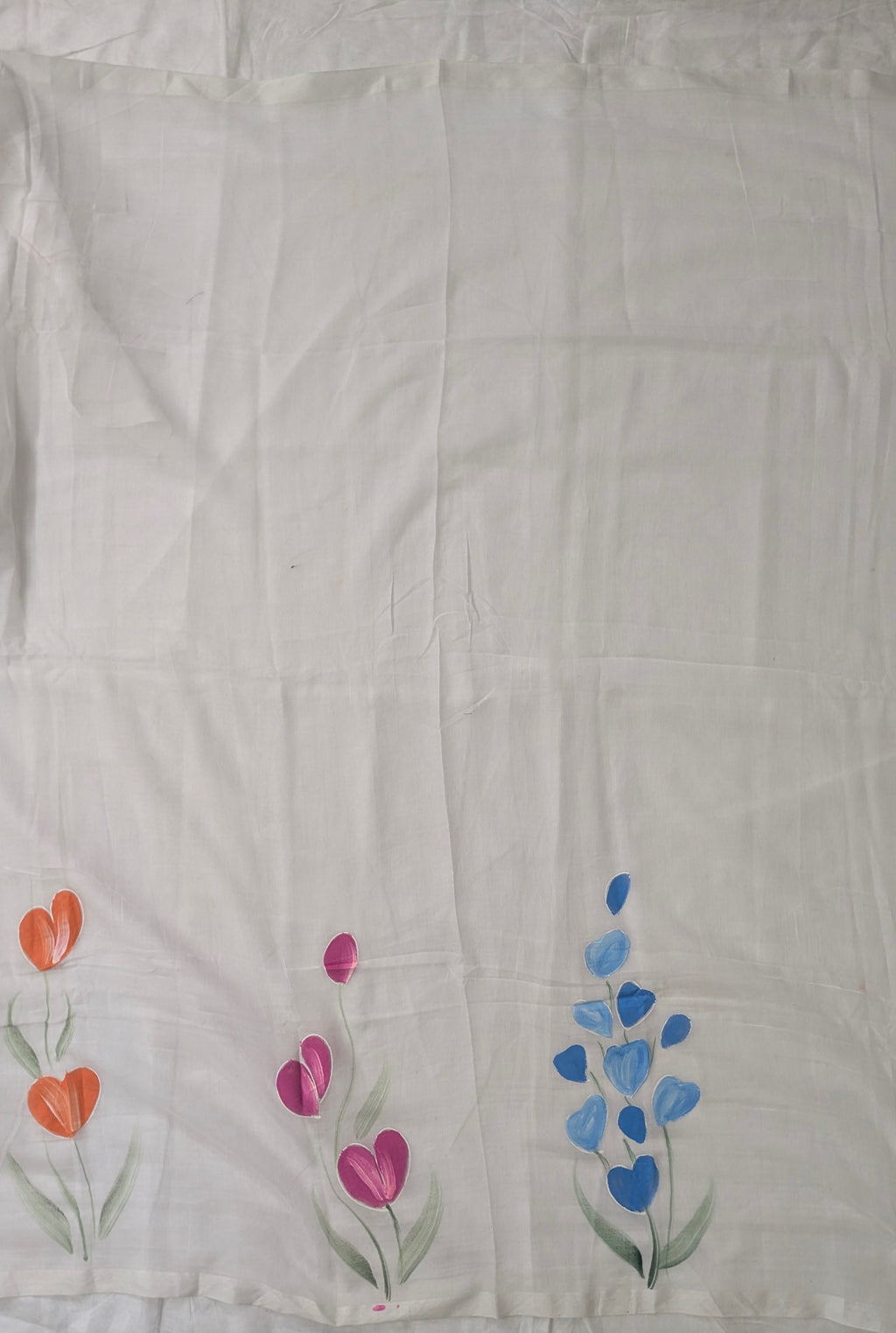 Onam Special Mul Cotton Hand Painted Saree