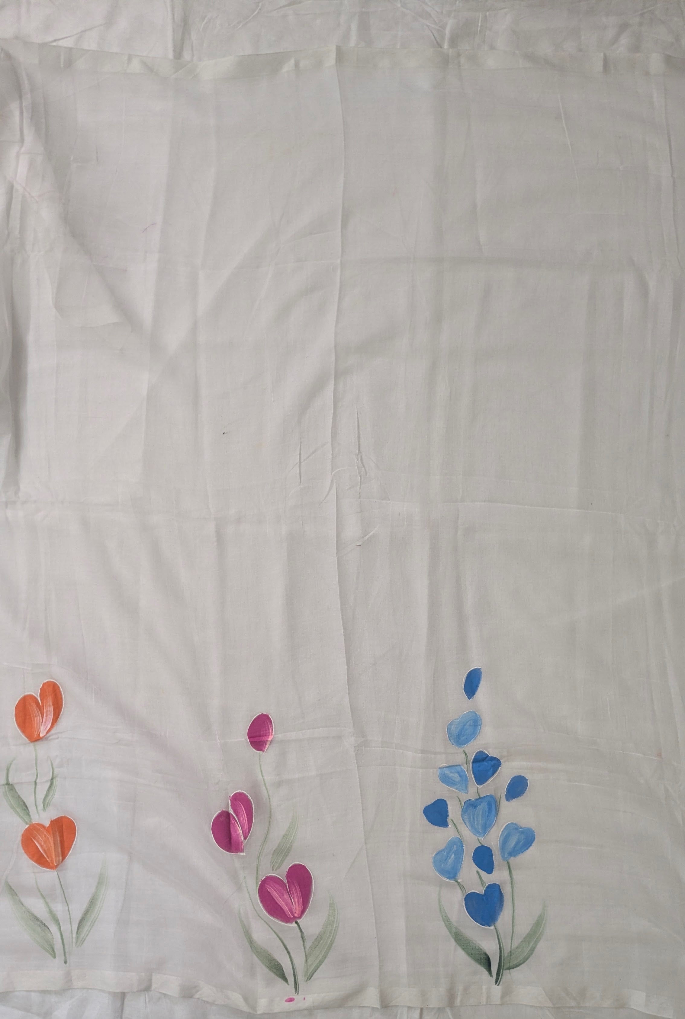 Onam Special Mul Cotton Hand Painted Saree