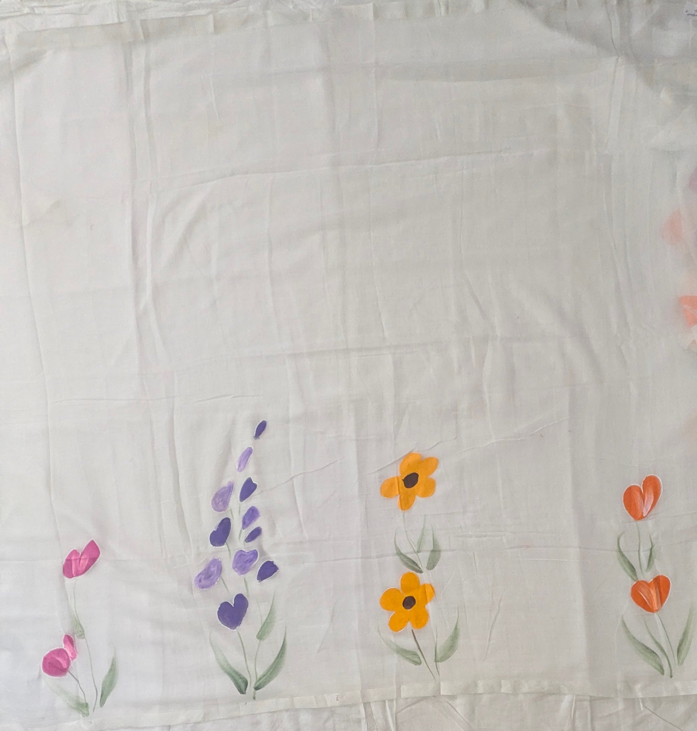 Onam Special Mul Cotton Hand Painted Saree