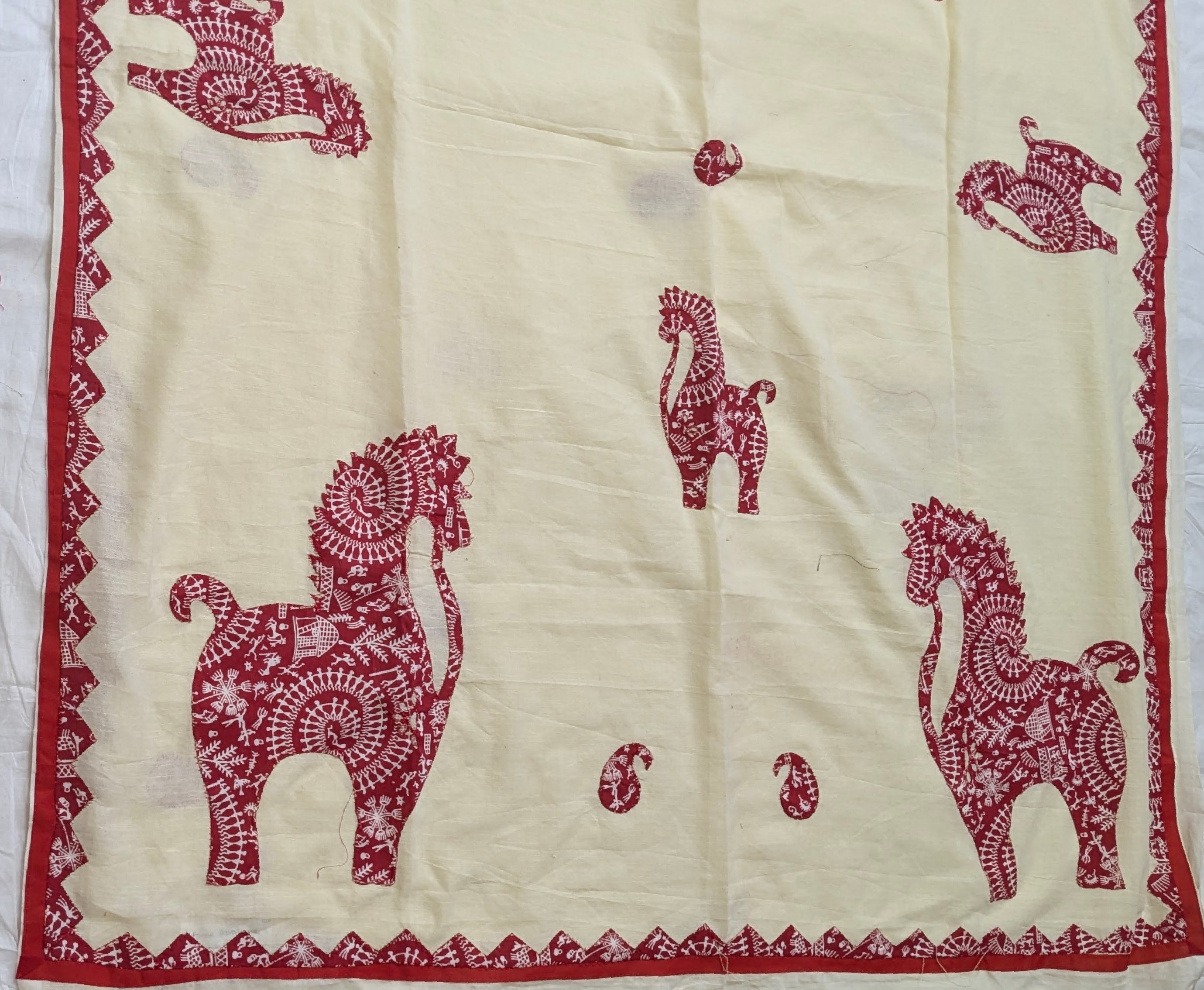 Onam Horse Applique Saree