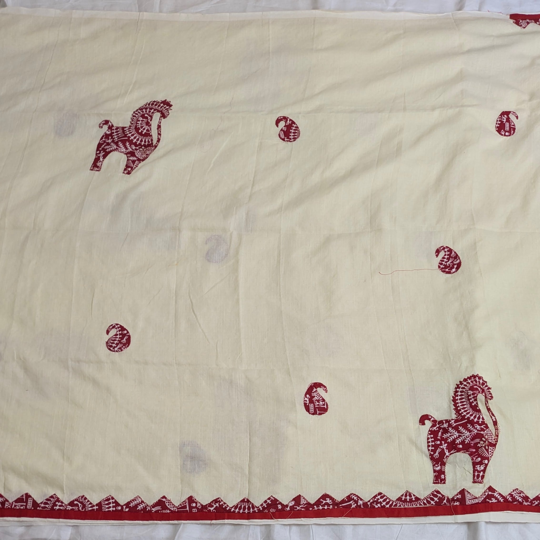 Onam Horse Applique Saree