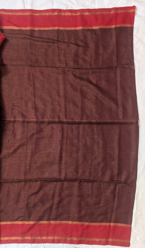 Khadi Striped Cotton  Saree