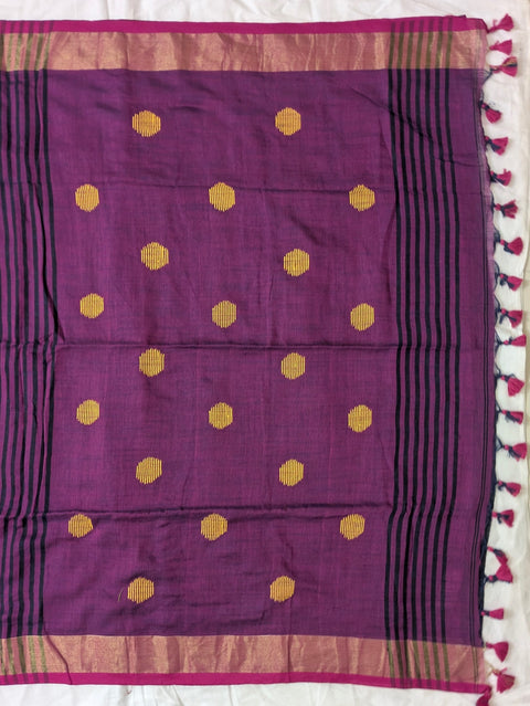Mere Dholna Khadi Linen Saree