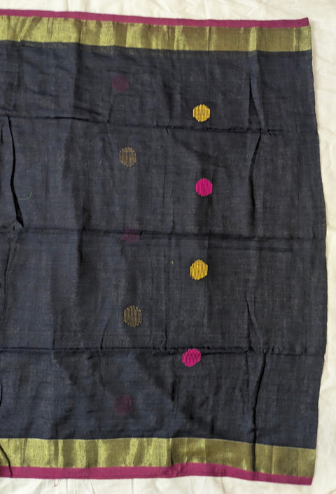 Mere Dholna Khadi Linen Saree