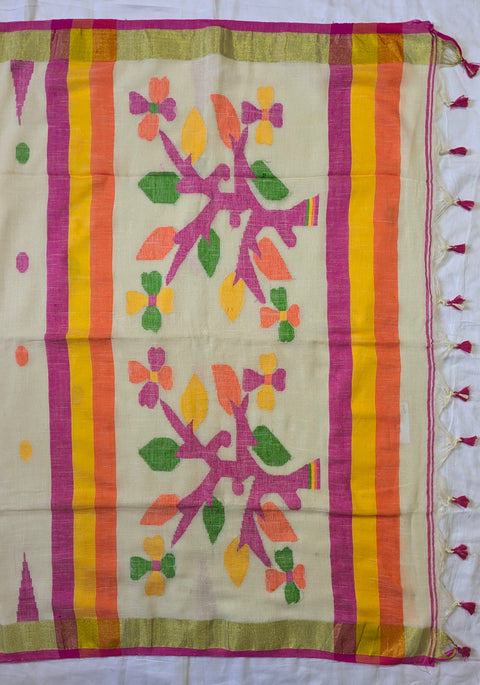 Rong Bahar Linen Saree
