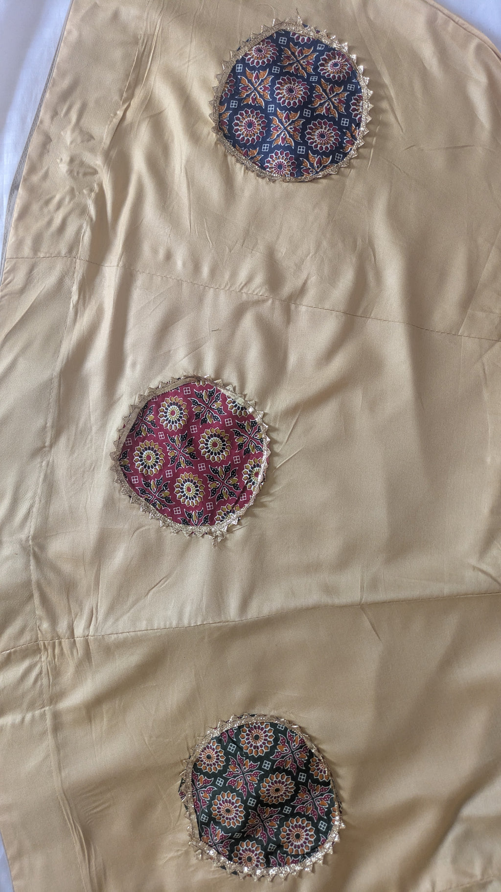 Ulat Palat Mustard & Maroon Reversible Lehenga Skirt