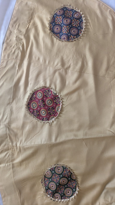 Ulat Palat Mustard & Maroon Reversible Lehenga Skirt