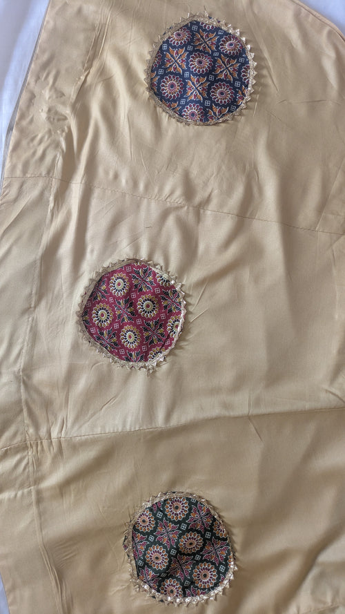 Ulat Palat Mustard & Maroon Reversible Lehenga Skirt