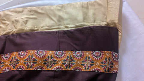 Ulat Palat Mustard & Maroon Reversible Lehenga Skirt