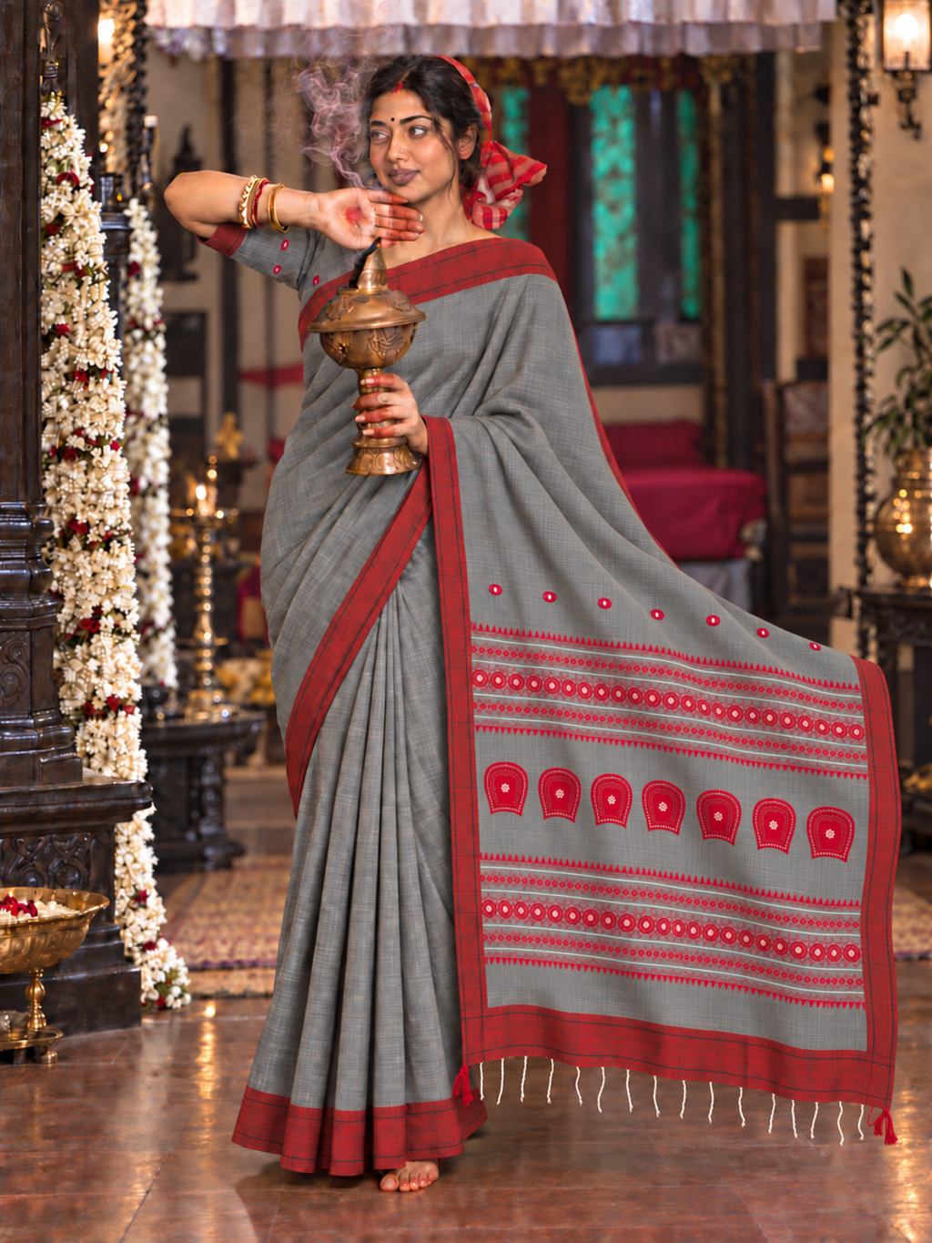 Alta Khadi Saree