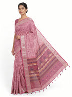 Muga Cotton Printed Body Saree