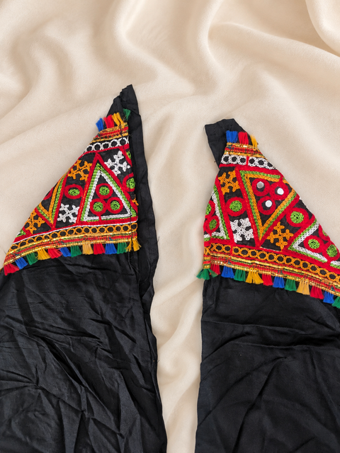 Black Embroidered Men’s Dhoti