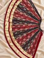 Chaap Tilak – Black &amp; Maroon Ajrakh Print Wedding Lehenga Choli