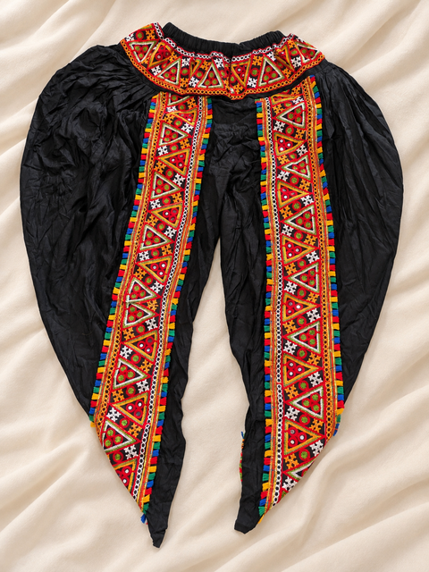 Black Embroidered Men’s Dhoti