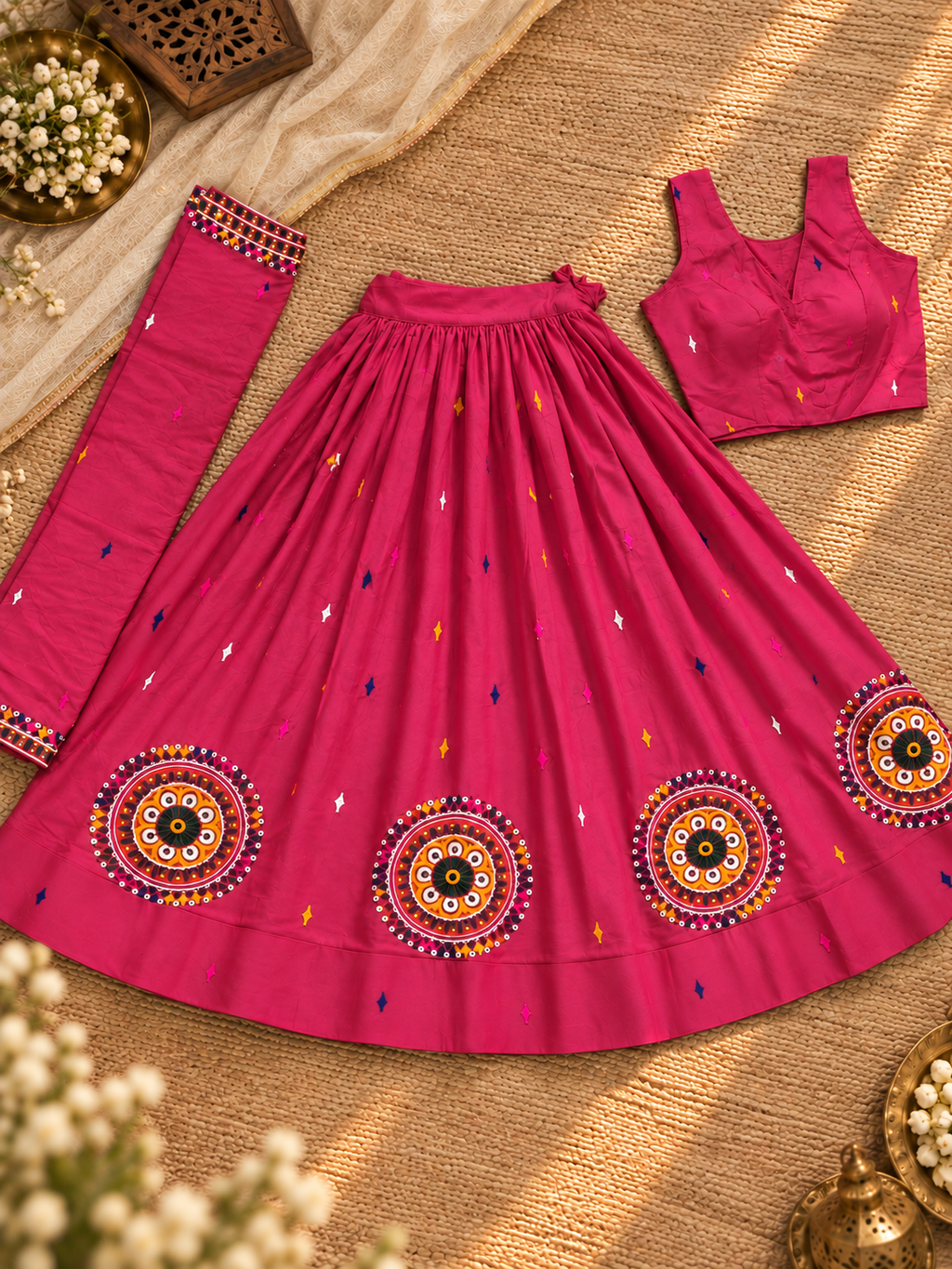 Rang Rasiya Hot Pink Full Chakra Chania Choli