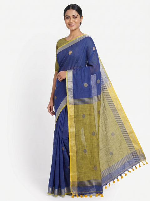 Piyu Bole Khadi Linen Saree