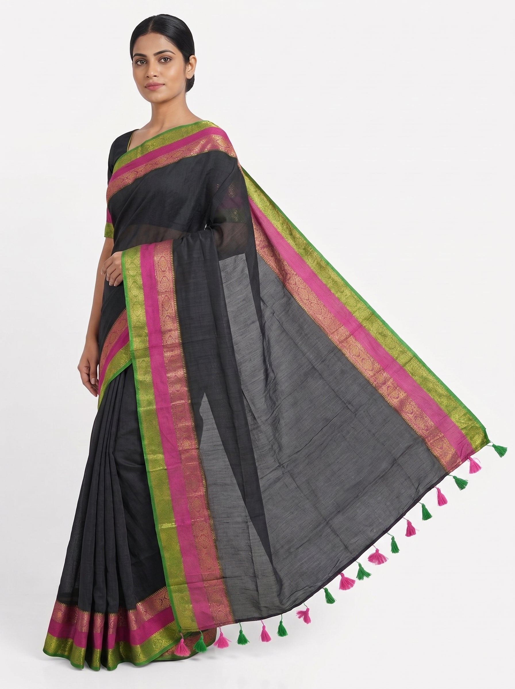 Mul Cotton Kanji Nakshai Saree