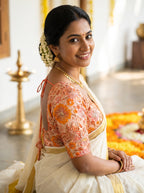 Pookalam Peach Blouse