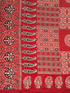 Ajrak dupatta traditional border detail