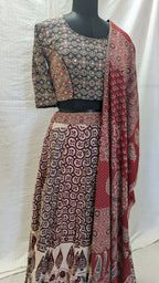 Ajrak Adaa traditional elegant Chania Choli complete look