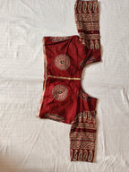 Ajrak Noor blouse front design flat lay