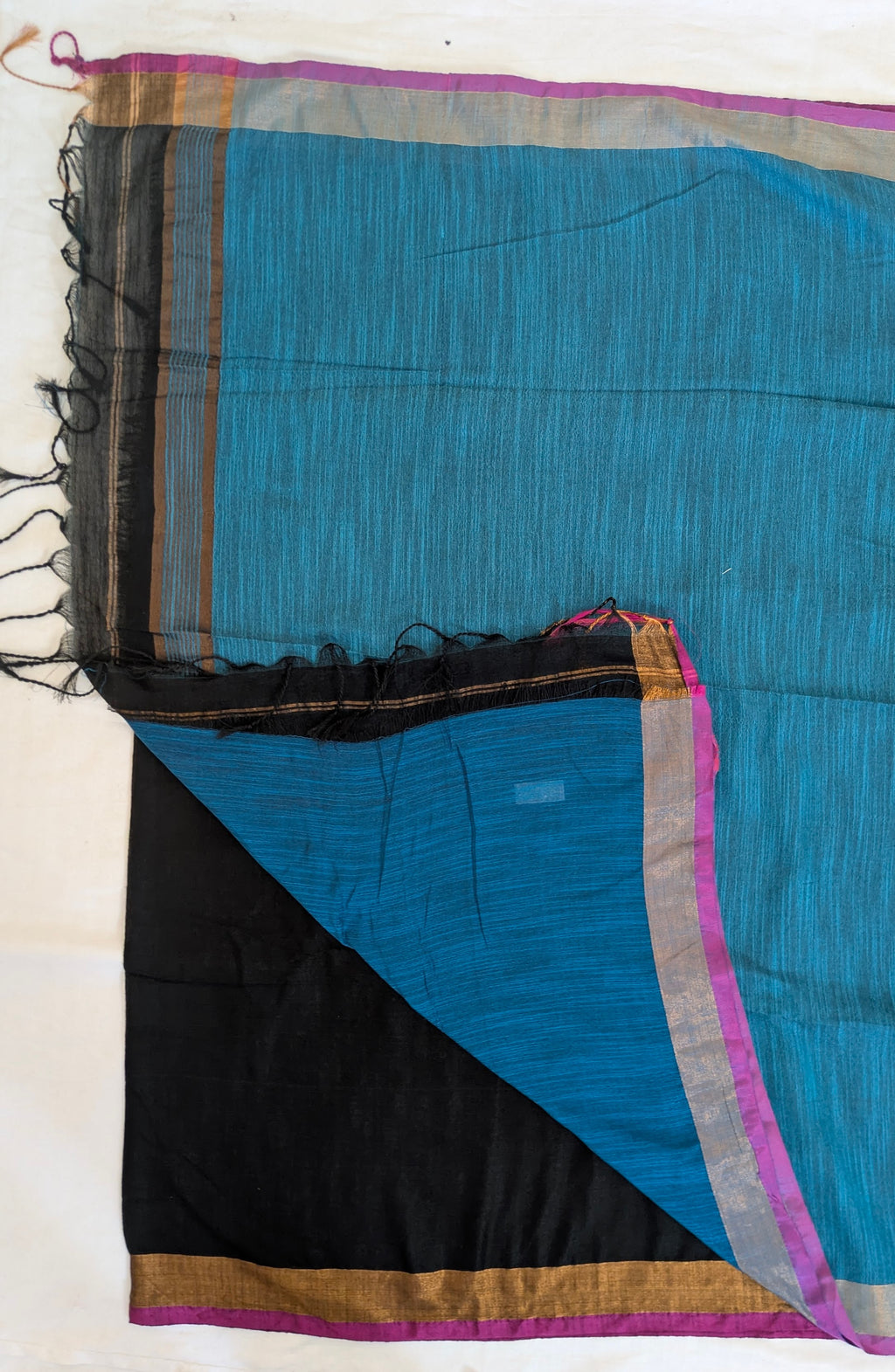 Midnight Teal Saree