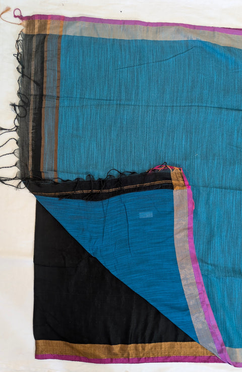 Midnight Teal Saree