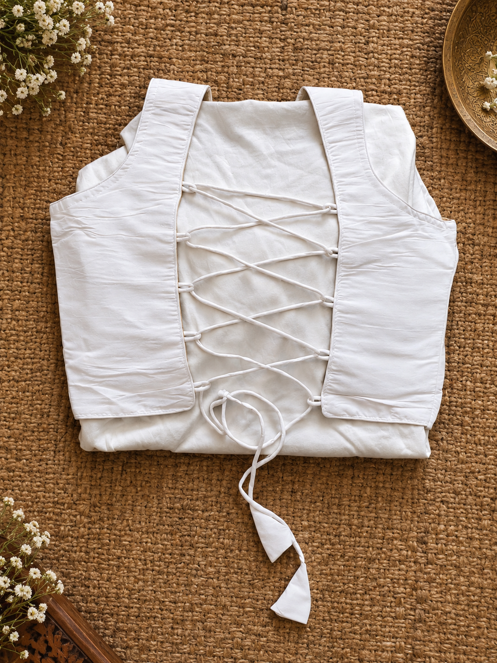 White choli back detail