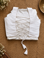 White choli back detail