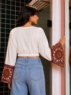 Rangilo Re Chakra White Top