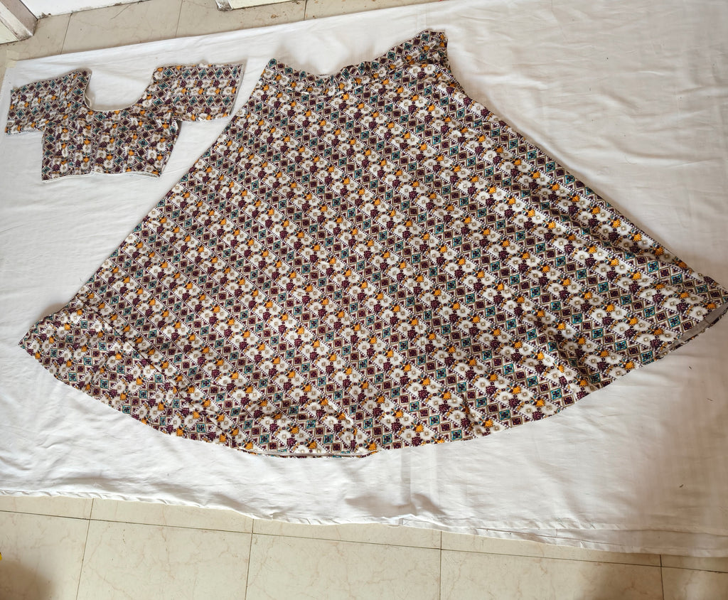 Bandani Chania Choli Under 2000 product shot maroon