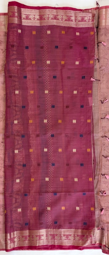 Muga Cotton Printed Body Saree