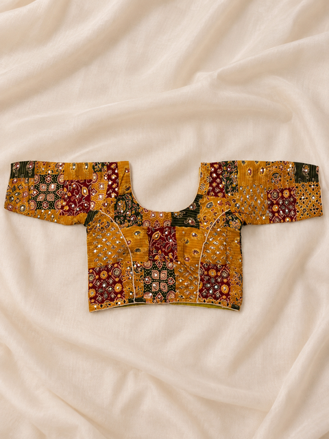 Ajrak yellow Chaniya Choli