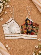 Embroidered blouse front